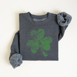 Retro Shamrock Sweatshirt, Womens Shenanigans Sweatshirt, Cute St Patricks Day Sweatshirt, Lucky Sweatshirt, Irish Shirt, Four Leaf Clover image 7