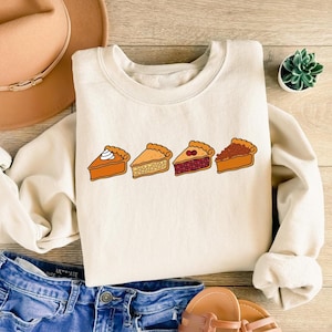Thanksgiving Pie Sweatshirt, Thanksgiving Cherry Pie Shirt, Pumpkin Pie Sweatshirt, Pecan Pie Sweater, Apple Pie Shirt, Thanksgiving Gifts