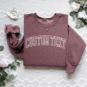 Custom Text Sweatshirt, Custom Logo Shirt, Personalized Text Shirt, Your Photo Shirt, Custom Matching Shirt, Small Business Logo Shirt immagine 5
