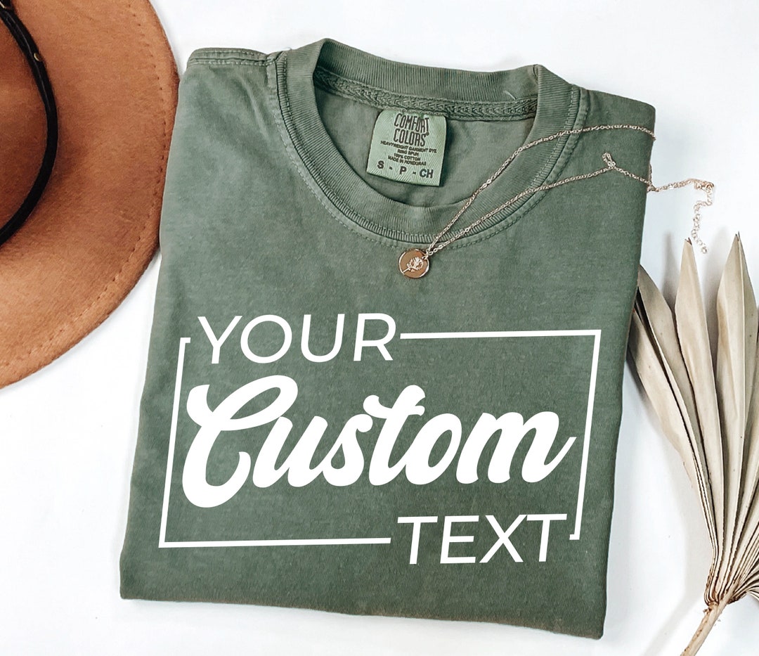 Merch Text/image Custom Text Shirt, Your Custom Text, Personalized Small Business Text ...