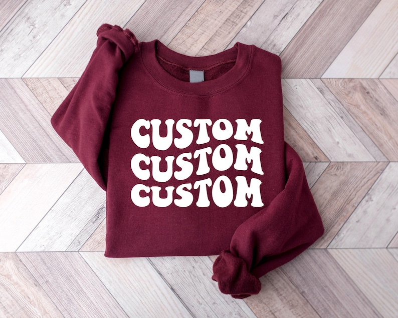 Sweatshirt personnalisé, Sweatshirt personnalisé, Sweat à capuche personnalisé, T-shirt personnalisé, Chemise de soirée personnalisée, Chemise familiale assortie image 3
