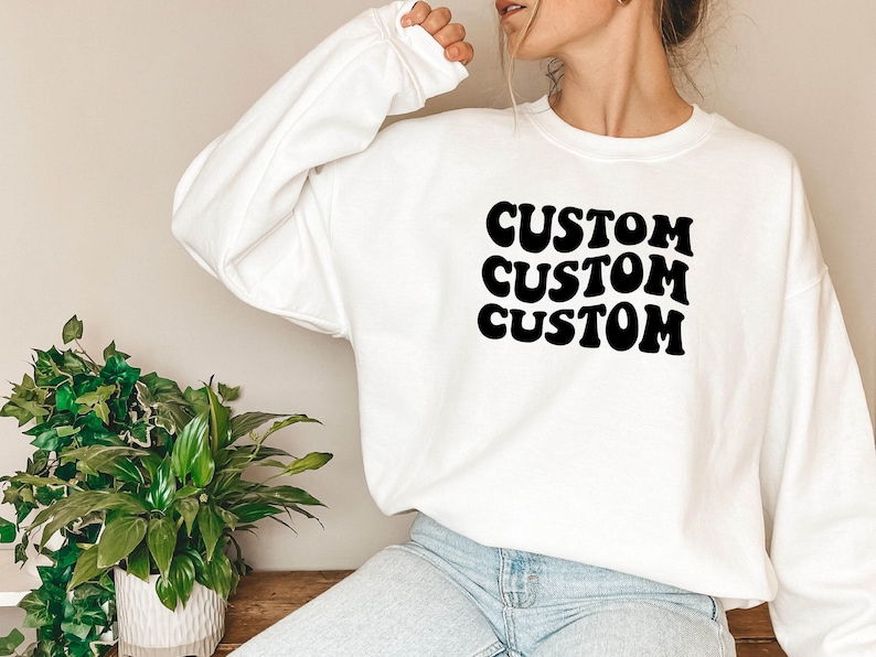 Sweatshirt personnalisé, Sweatshirt personnalisé, Sweat à capuche personnalisé, T-shirt personnalisé, Chemise de soirée personnalisée, Chemise familiale assortie image 4