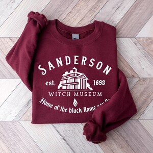 Sanderson Witch Museum Sweatshirt, Halloween Sweatshirt, Sanderson Sisters, Witch Sweatshirt, Black Flame Candle Sweater, Hocus Pocus Gift image 6