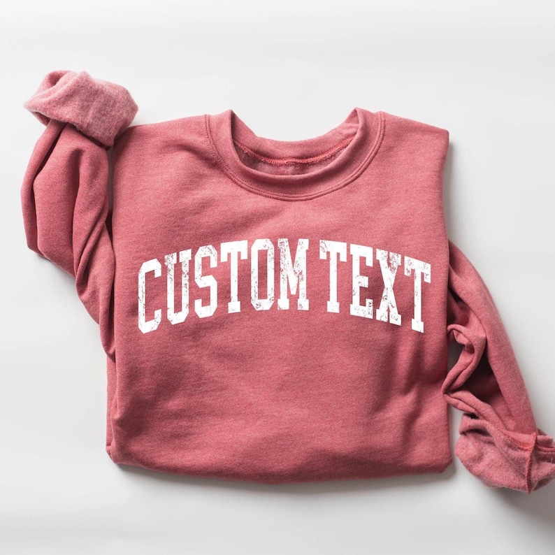 Custom Text Sweatshirt, Custom Logo Shirt, Personalized Text Shirt, Your Photo Shirt, Custom Matching Shirt, Small Business Logo Shirt immagine 1