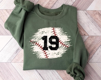 Baseball Team Number Sweatshirt, School Baseball Jersey Number, Baseball Mascot Shirt, Baseball Mom Shirt with Number, Baseball Game Day