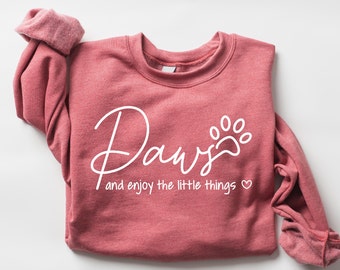 Cute Paw Sweatshirt, Dog Lover Sweatshirt, Pet Lover Gift, New Dog Owner, Gift for Dog Mom, Dog Mom Sweatshirt, Christmas Gift For Dog Lover