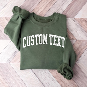 Custom Text Sweatshirt, Custom Logo Shirt, Personalized Text Shirt, Your Photo Shirt, Custom Matching Shirt, Small Business Logo Shirt immagine 4