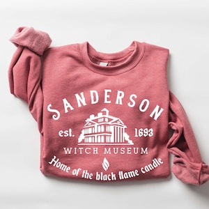 Sanderson Witch Museum Sweatshirt, Halloween Sweatshirt, Sanderson Sisters, Witch Sweatshirt, Black Flame Candle Sweater, Hocus Pocus Gift image 5