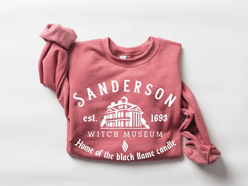Sanderson Witch Museum Sweatshirt, Halloween Sweatshirt, Sanderson Sisters, Witch Sweatshirt, Black Flame Candle Sweater, Hocus Pocus Gift image 5
