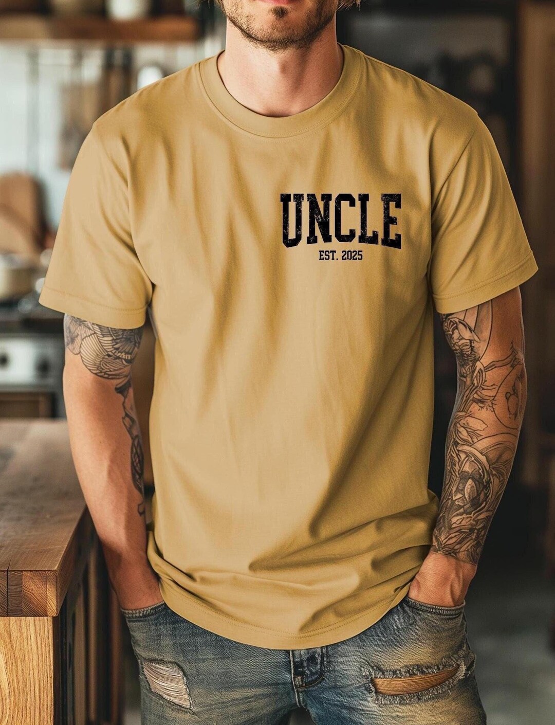 Retro Uncle EST Shirt, Uncle Birthday Gift, Cool Uncles Shirt, New ...