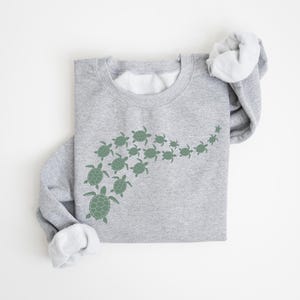 Ocean Turtle Sun Sweatshirt, Sea Turtles Shirt, Womens Summer Shirt, Beach Shirt, Save The Turtles Shirt, Mom Gift Shirt, Summer Vibes Shirt image 3