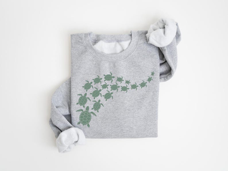 Ocean Turtle Sun Sweatshirt, Sea Turtles Shirt, Womens Summer Shirt, Beach Shirt, Save The Turtles Shirt, Mom Gift Shirt, Summer Vibes Shirt image 3