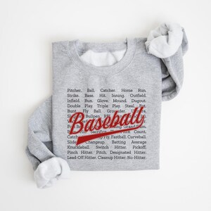 Cute Baseball Sweatshirt, Baseball Lover Gift, Baseball Game Day Sweatshirt, Baseball Mama Shirt, Baseball Season Shirt, Mothers Day Gift afbeelding 4