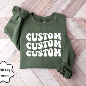 Sweatshirt personnalisé, Sweatshirt personnalisé, Sweat à capuche personnalisé, T-shirt personnalisé, Chemise de soirée personnalisée, Chemise familiale assortie image 1
