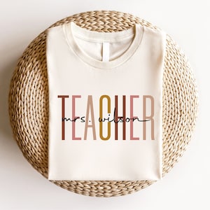 Custom Teacher Last Name Shirt, Teacher Mrs Shirt, Cute Teacher Shirt, Teacher Appreciation Shirt, Gift for Teacher, Elementary Teacher Gift