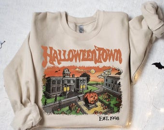 Halloweentown Est 1998 Sweatshirt, Halloweentown University, Retro Halloweentown Sweatshirt, Fall Sweatshirt, Halloween Sweatshirt