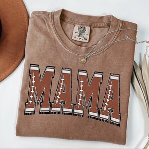 Retro Football Mama Shirt, Mothers Day Gift For Football Mom, Cute Football Season Shirt for Mom, Football Lover Mama Shirt, Cheer Mom Shirt image 2