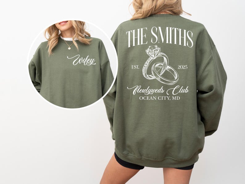 The Bach Club Engagement Sweatshirt, Custom Last Name Sweatshirt, Mrs Sweatshirt, Personalize Mrs Shirt, Wifey Sweatshirt, Bride Sweatshirt zdjęcie 3