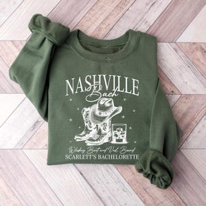 Nashville Bachelorette Party Sweatshirt, Custom Location Bachelorette Shirt, Bachelorette Favors, The Social Club Shirt,Nashville Girls Trip