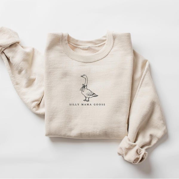 Mama Goose Sweatshirt, One Silly Goose Shirt for Mom, Goose Family Shirt, Silly Goose Birthday Party, Baby Announcement, Pregnancy Reveal