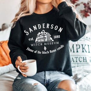 Sanderson Witch Museum Sweatshirt, Halloween Sweatshirt, Sanderson Sisters, Witch Sweatshirt, Black Flame Candle Sweater, Hocus Pocus Gift image 8
