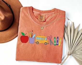 Cute Teacher Stuff Shirt, Teacher Life Shirt, School Supplies Shirt, Back To School, Team Teacher Shirt, First Day Of School Teacher Outfit