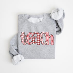 Strawberry Teach Sweatshirt, Cute Teacher Sweatshirt, Teacher Appreciation Gift, Back To School, Elementary Teacher Shirt, Team Teacher Gift image 7