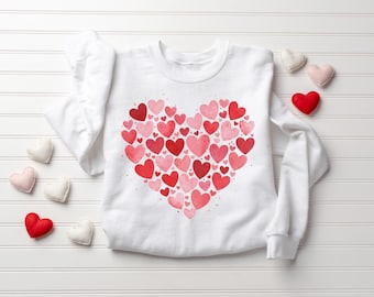 Valentines Heart Sweatshirt, Womens XOXO Sweater, Valentine Graphic Tee