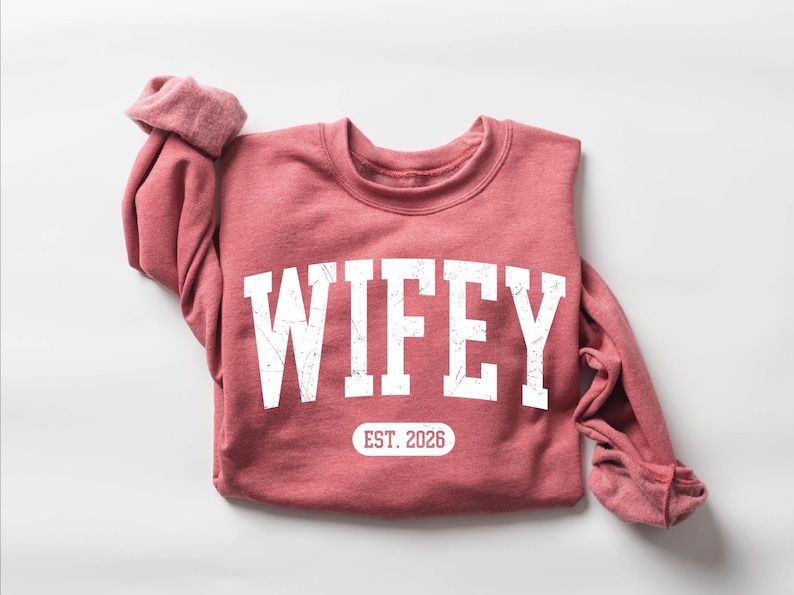 Personalized Wifey Sweatshirt, Future Mrs, Wife Shirt, Bride Engagement Gift image 3