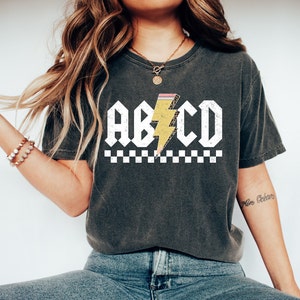 Abcd Teacher Shirt, Kindergarten Teacher Shirt, Back To School Shirt, Elementary School Shirt, Gift For New Teacher, Retro Teacher Shirt