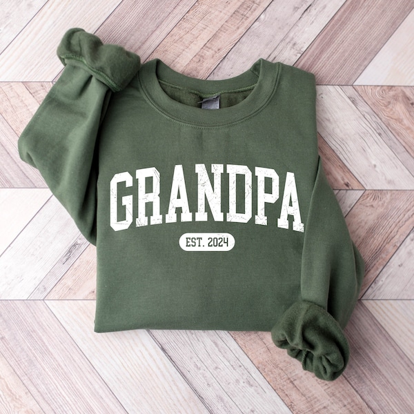 Retro Personalized Grandpa Sweatshirt, Fathers Day Gift, Cool Grandpa Sweatshirt, Gift for Grandparents, Gift for Grandpa, New Grandpa Gift