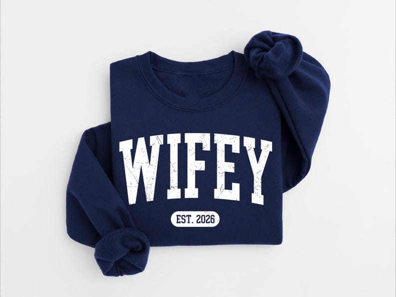Personalized Wifey Sweatshirt, Future Mrs, Wife Shirt, Bride Engagement Gift image 7