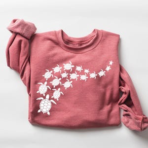 Ocean Turtle Sun Sweatshirt, Sea Turtles Shirt, Womens Summer Shirt, Beach Shirt, Save The Turtles Shirt, Mom Gift Shirt, Summer Vibes Shirt image 8