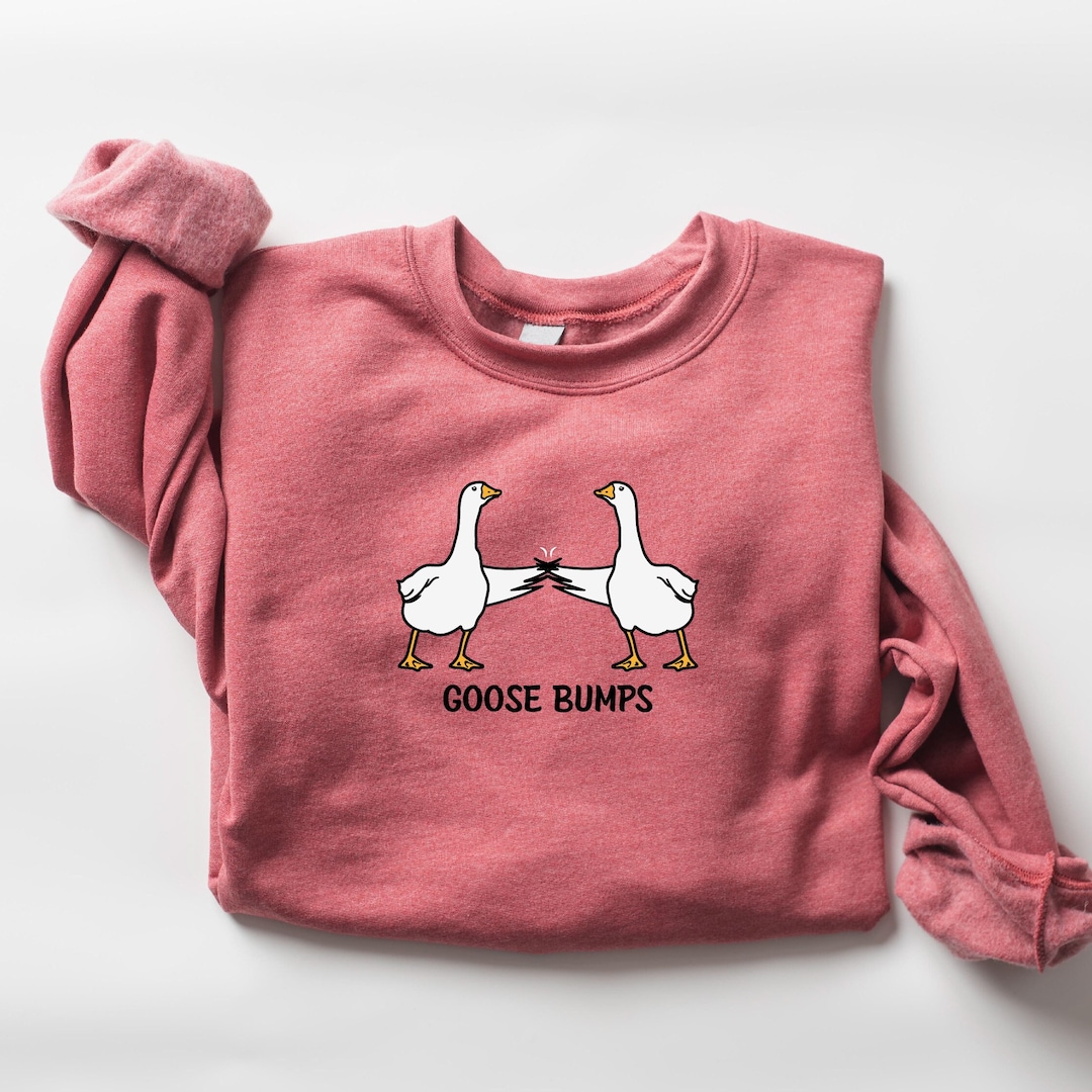 Goose Bump Sweatshirt, Funny Goose Sweatshirt, Retro Goose Shirt, Silly