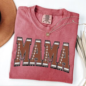 Retro Football Mama Shirt, Mothers Day Gift For Football Mom, Cute Football Season Shirt for Mom, Football Lover Mama Shirt, Cheer Mom Shirt image 6