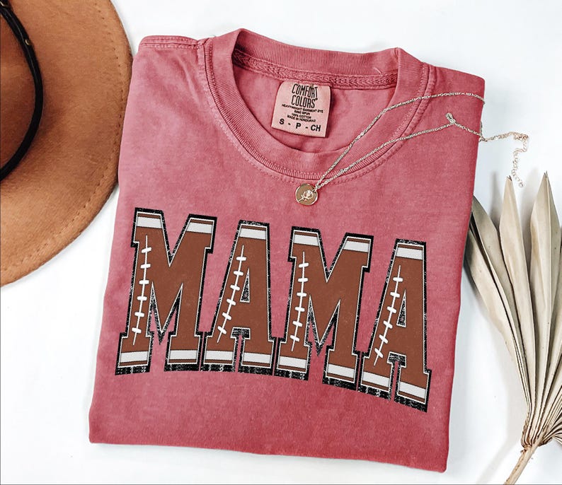 Retro Football Mama Shirt, Mothers Day Gift For Football Mom, Cute Football Season Shirt for Mom, Football Lover Mama Shirt, Cheer Mom Shirt image 6