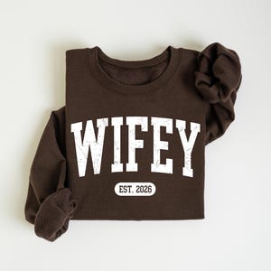Personalized Wifey Sweatshirt, Future Mrs, Wife Shirt, Bride Engagement Gift image 9