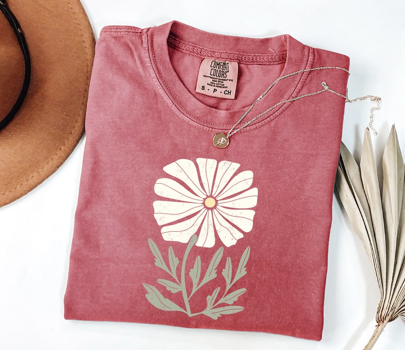 Womens Daisy Flower Shirt, Cute Spring Floral Shirt, Wildflowers Shirt ...