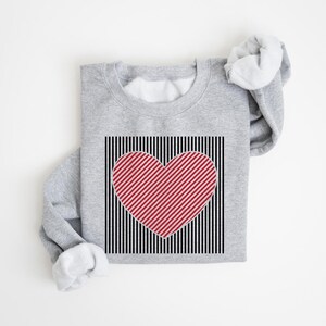 Retro Valentines Heart Sweatshirt, Cute Love Sweatshirt, Womens Valentines Hearts Sweatshirt, Teacher Valentine Sweatshirt, Mom Heart Shirt image 6
