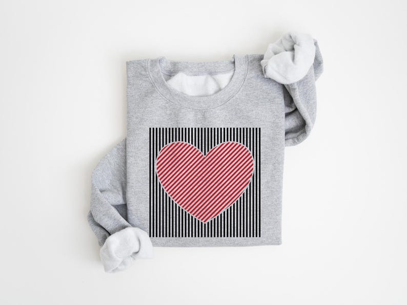 Retro Valentines Heart Sweatshirt, Cute Love Sweatshirt, Womens Valentines Hearts Sweatshirt, Teacher Valentine Sweatshirt, Mom Heart Shirt image 6