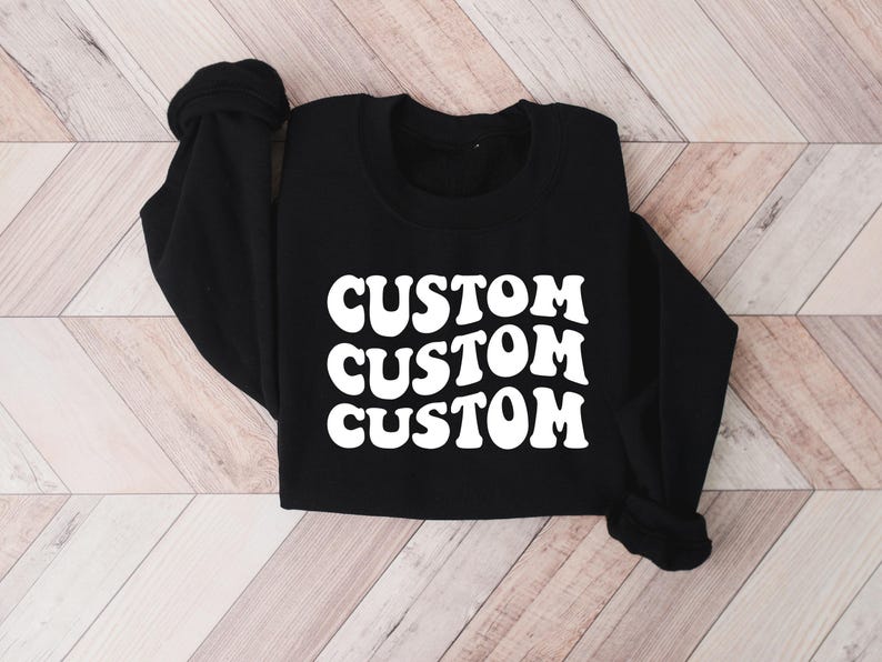 Sweatshirt personnalisé, Sweatshirt personnalisé, Sweat à capuche personnalisé, T-shirt personnalisé, Chemise de soirée personnalisée, Chemise familiale assortie image 2