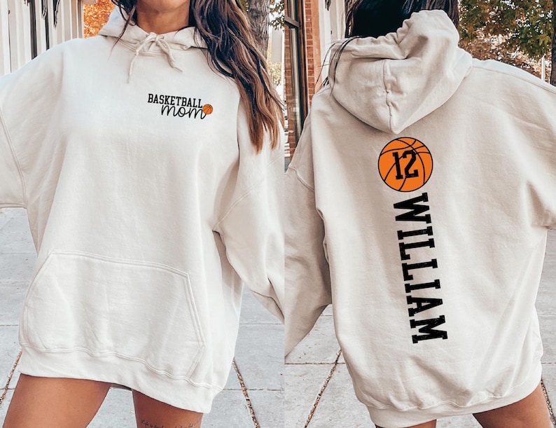Cute Basketball Mama Sweatshirt, Basketball Season Mom Shirt, Basketball Lover Mama Sweatshirt, Gameday Basketball Mama Shirt, Jersey Number image 1