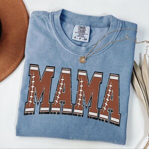 Retro Football Mama Shirt, Mothers Day Gift For Football Mom, Cute Football Season Shirt for Mom, Football Lover Mama Shirt, Cheer Mom Shirt image 7