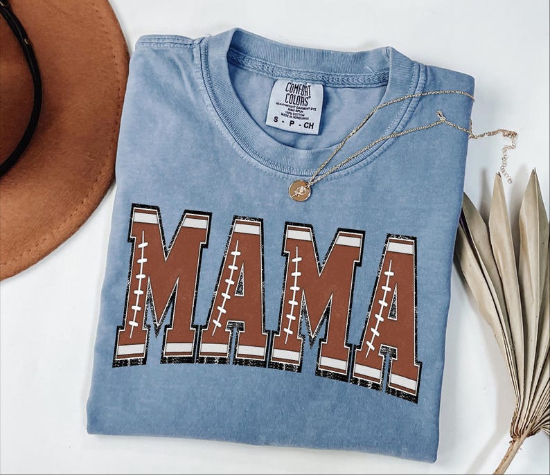 Retro Football Mama Shirt, Mothers Day Gift For Football Mom, Cute Football Season Shirt for Mom, Football Lover Mama Shirt, Cheer Mom Shirt image 7