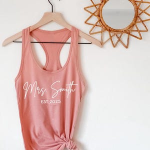 Personalized Mrs Tank Top, Mrs Custom Last Name Tank Top, Bride To Be Gift, Custom Bridal Gift, Future Mrs, Gift for Bride, Future Mrs Gift