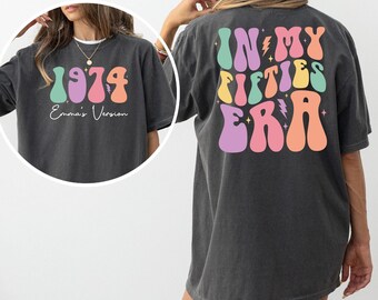 In My Fifties Era Shirt, Custom 50th Birthday Party Shirt, Funny Fiftieth Birthday Shirt, 50th Birthday Gift, Family Birthday Party Shirt