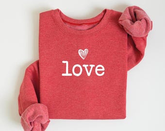 Sudadera con corazones de San Valentín para mujer, sudadera con corazones de San Valentín para maestra, camiseta con corazones para mamá, camiseta del Día de San Valentín