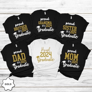 Personalized Family Graduation Shirts, Class of 2024 Family Graduation Shirts Green, Graduation 2024 Proud Mom, Graduate New Family Matching