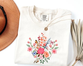 Cute Mothers Day Wildflower Shirt, Mothers Day Gift, Flowers Lover Shirt, Wild Flowers Shirt, Floral Grandma Shirt, Mom Birthday Gift
