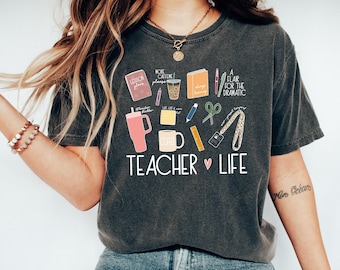 Teacher Life Shirt, Cute School Supplies Shirt, Back To School, Team Teacher Shirt, Teacher Appreciation Gift, Teacher School Outfit